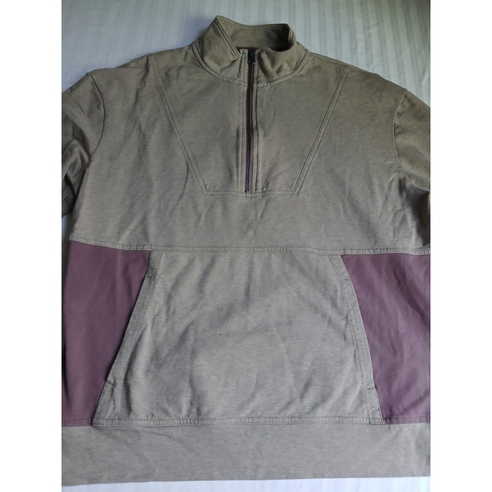 Pact Sweater Large Organic Cotton 1/4 Zip Pullover Performance Casual Layers